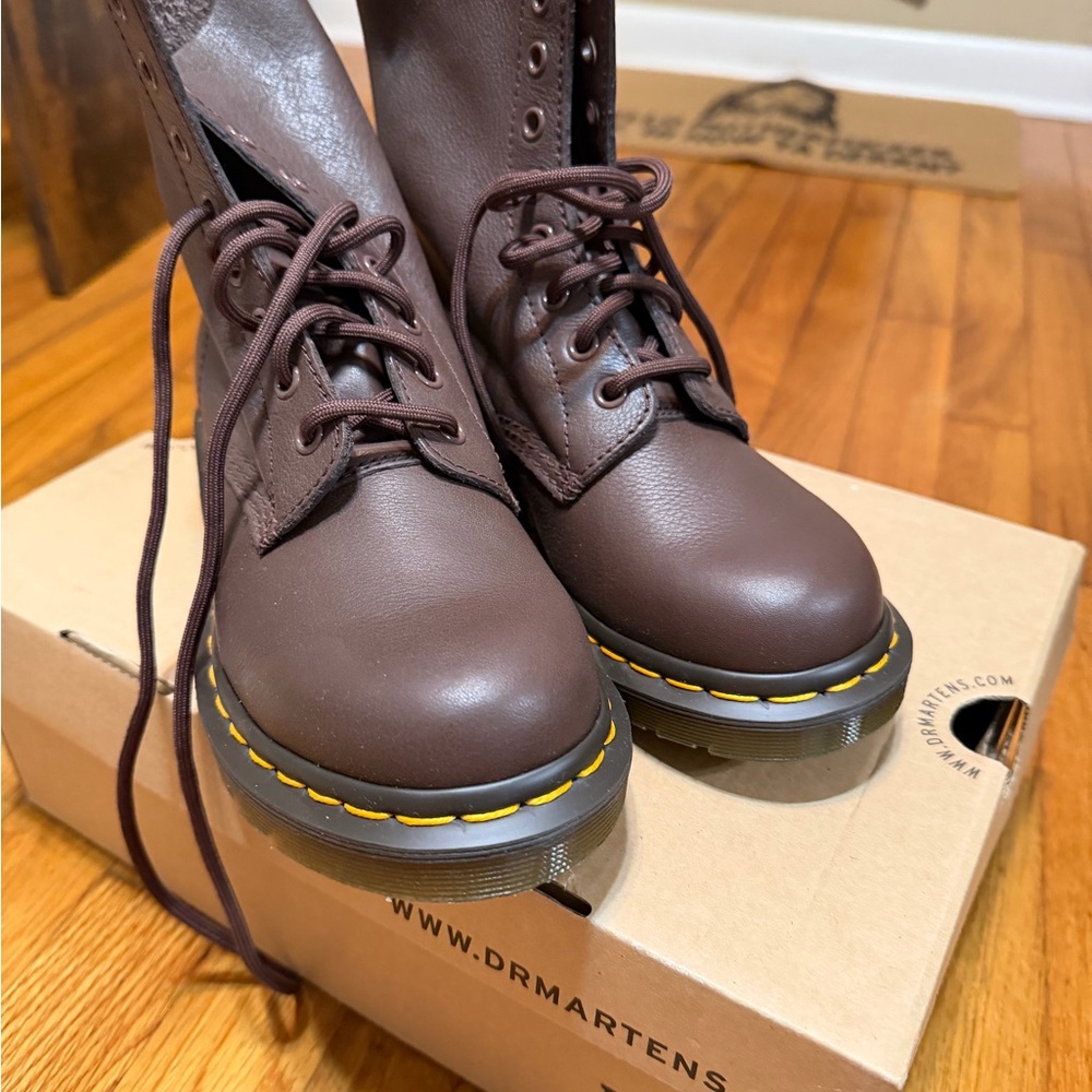 Dr. Martens Women's Dark Brown Combat Boots